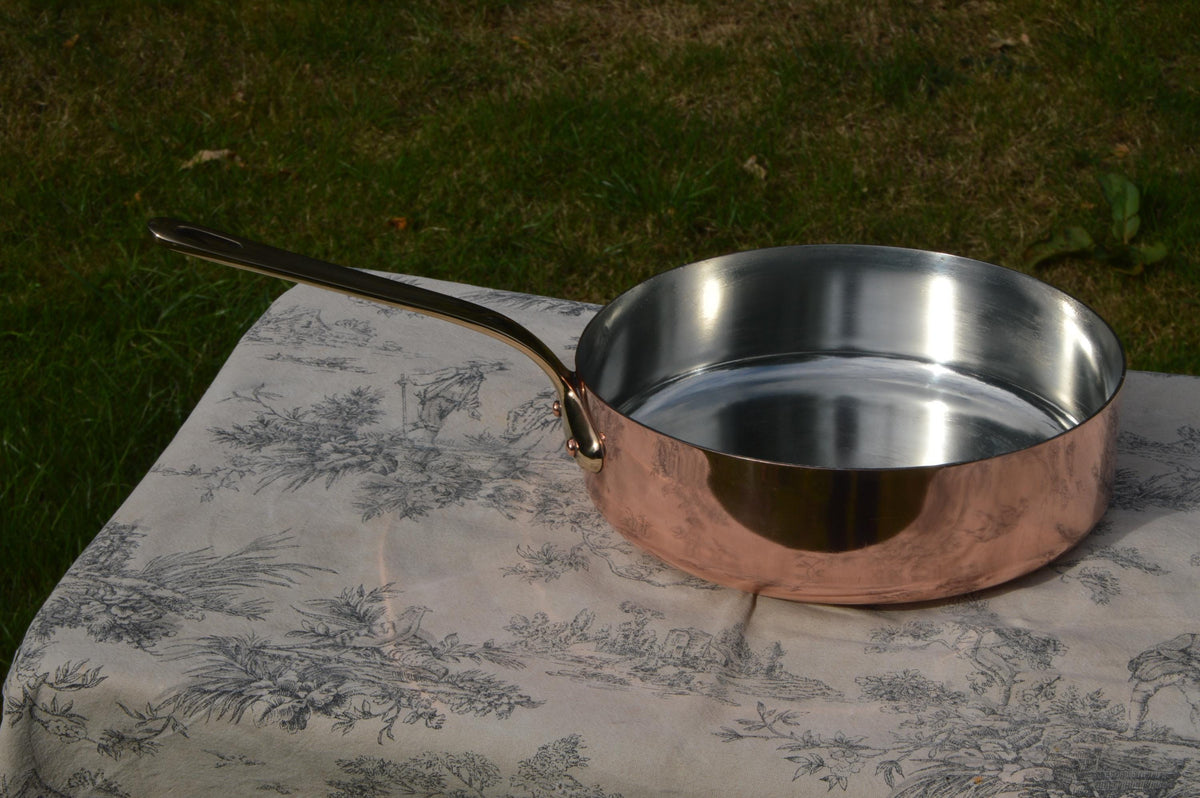 Antique E Dehillerin Copper Sauté, Skillet Pan, 26cm, Bronze Handle, Made in France