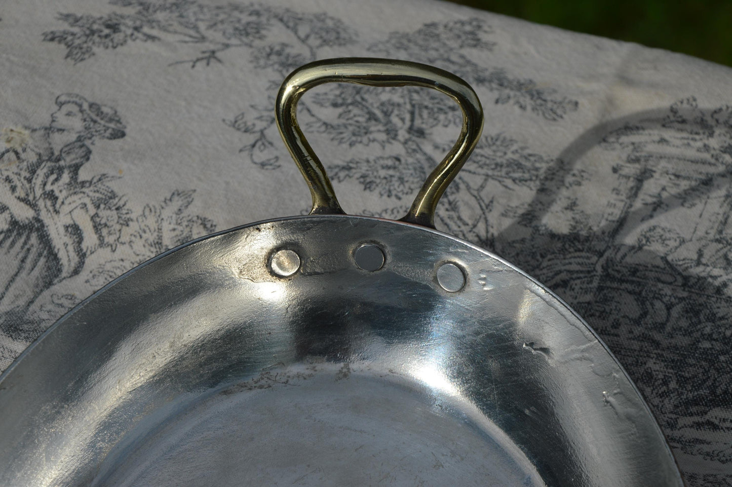 Antique Copper 26cm 10 1/4" Gratin Pan French Vintage Copper New Artisan Tin Roasting Dish Oval Oven Bronze Handles Stamped Made in France