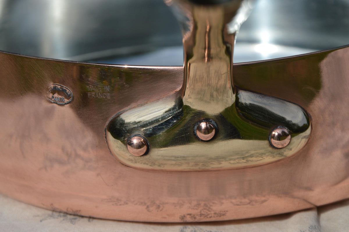 Antique E Dehillerin Copper Sauté, Skillet Pan, 26cm, Bronze Handle, Made in France